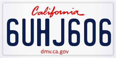 CA license plate 6UHJ606