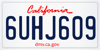 CA license plate 6UHJ609