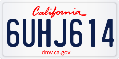 CA license plate 6UHJ614