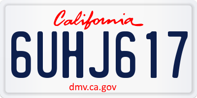 CA license plate 6UHJ617