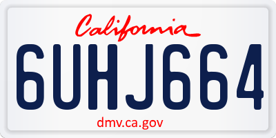 CA license plate 6UHJ664