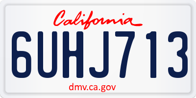 CA license plate 6UHJ713