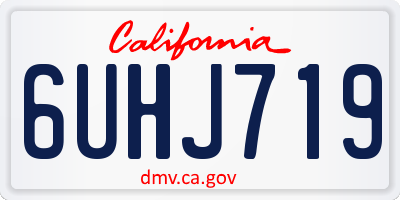 CA license plate 6UHJ719