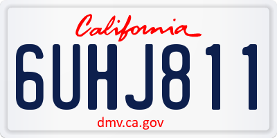 CA license plate 6UHJ811