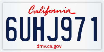 CA license plate 6UHJ971