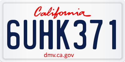 CA license plate 6UHK371