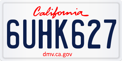 CA license plate 6UHK627