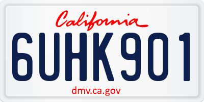 CA license plate 6UHK901