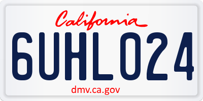 CA license plate 6UHL024
