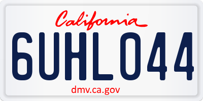 CA license plate 6UHL044