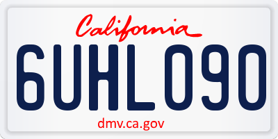 CA license plate 6UHL090