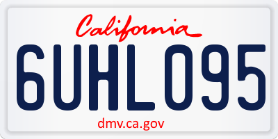 CA license plate 6UHL095