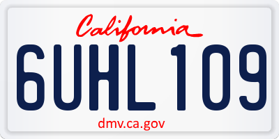 CA license plate 6UHL109