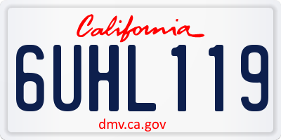 CA license plate 6UHL119