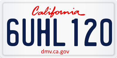 CA license plate 6UHL120