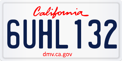CA license plate 6UHL132