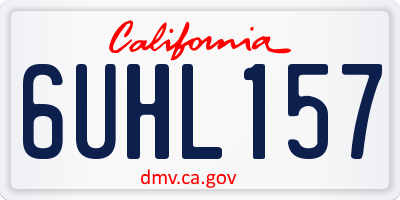 CA license plate 6UHL157