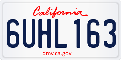 CA license plate 6UHL163
