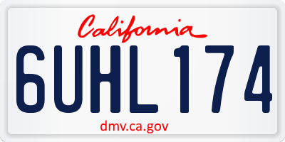 CA license plate 6UHL174