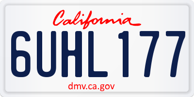 CA license plate 6UHL177