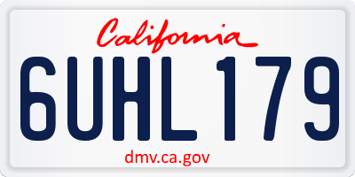 CA license plate 6UHL179