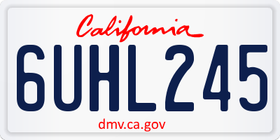 CA license plate 6UHL245