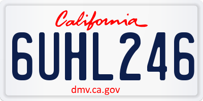 CA license plate 6UHL246