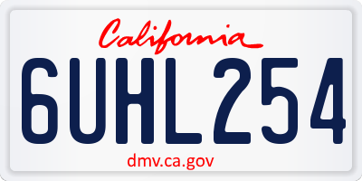CA license plate 6UHL254