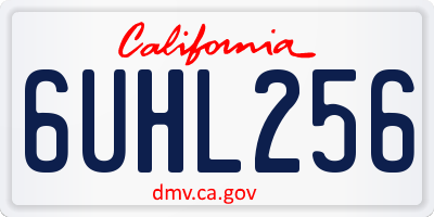 CA license plate 6UHL256