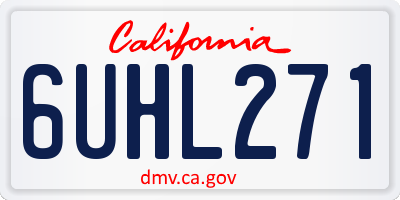 CA license plate 6UHL271