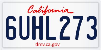 CA license plate 6UHL273
