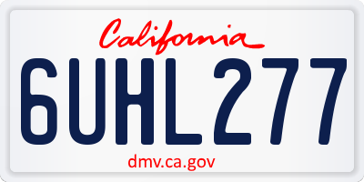 CA license plate 6UHL277