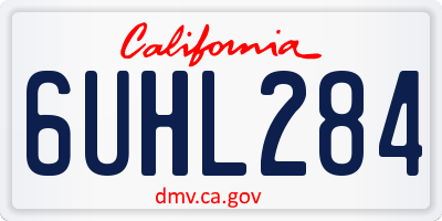 CA license plate 6UHL284