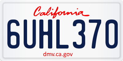 CA license plate 6UHL370