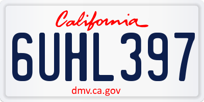 CA license plate 6UHL397
