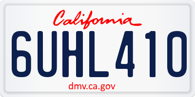 CA license plate 6UHL410