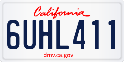 CA license plate 6UHL411