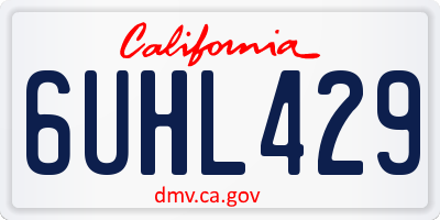 CA license plate 6UHL429