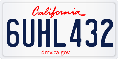 CA license plate 6UHL432