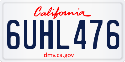 CA license plate 6UHL476