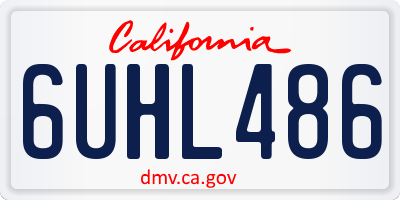 CA license plate 6UHL486