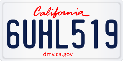 CA license plate 6UHL519