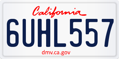 CA license plate 6UHL557