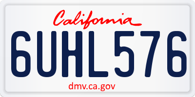 CA license plate 6UHL576