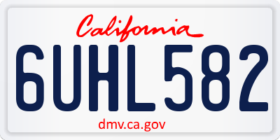 CA license plate 6UHL582