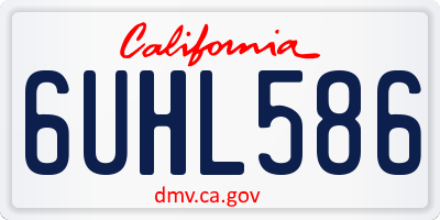 CA license plate 6UHL586