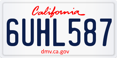 CA license plate 6UHL587