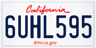 CA license plate 6UHL595