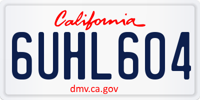 CA license plate 6UHL604