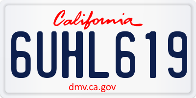 CA license plate 6UHL619